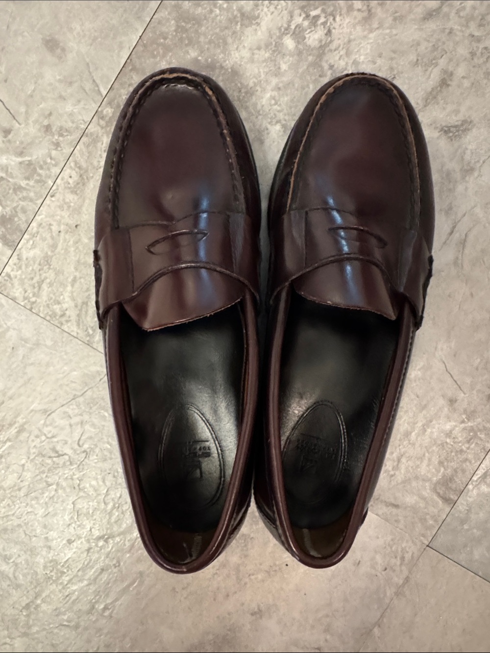 Sperry Burgundy Leather Penny Loafers size 5